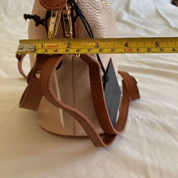 Valentina Blush Leather Bucket Handbag - Picture 13 of 13